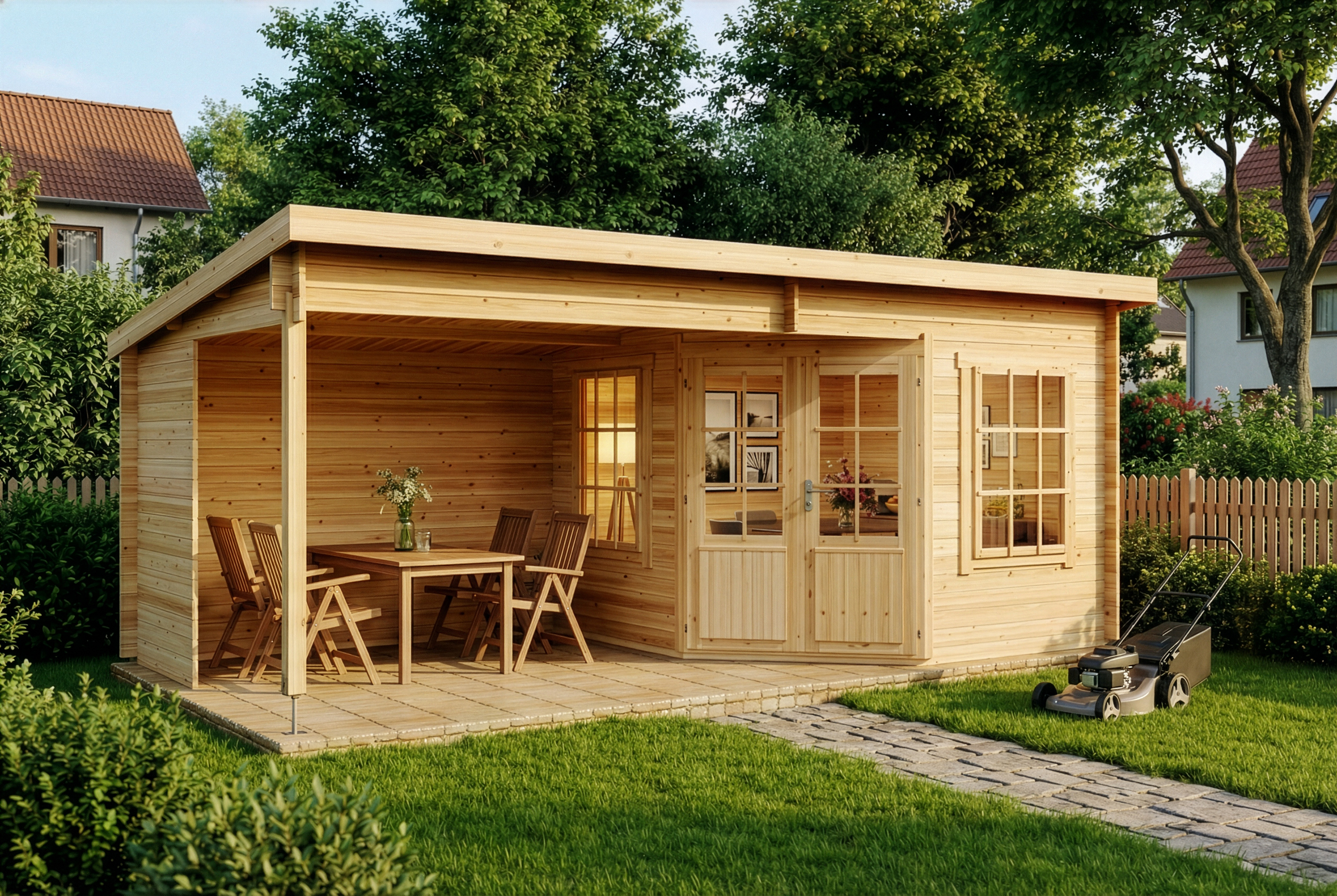 Rabatt: 16 % Holz-Gartenhaus Carl 18m² Unkategorisiert online kaufen