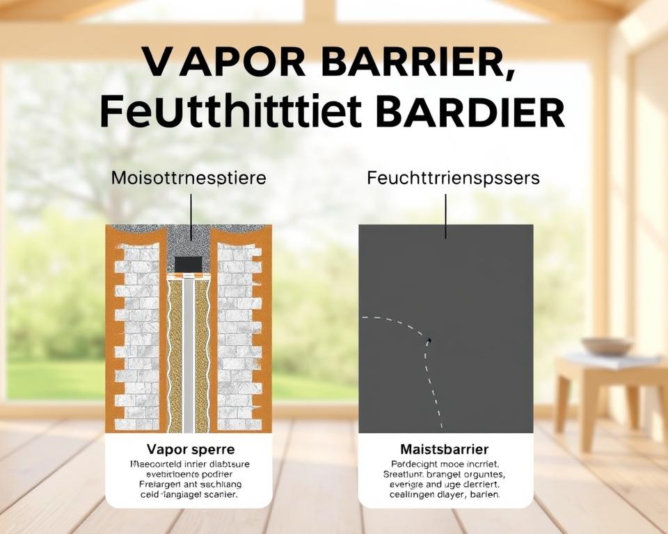 Dampfsperre und Feuchtigkeitssperre im Vergleich