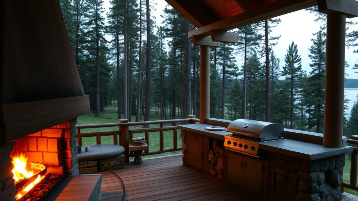 Mini-Küche, Outdoor-Küche und Feuerstelle – Perfekt für das Leben im Finnhaus