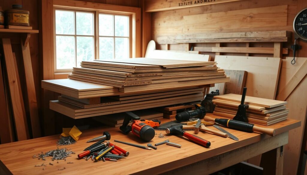 Materialien und Werkzeuge für den Stallbau