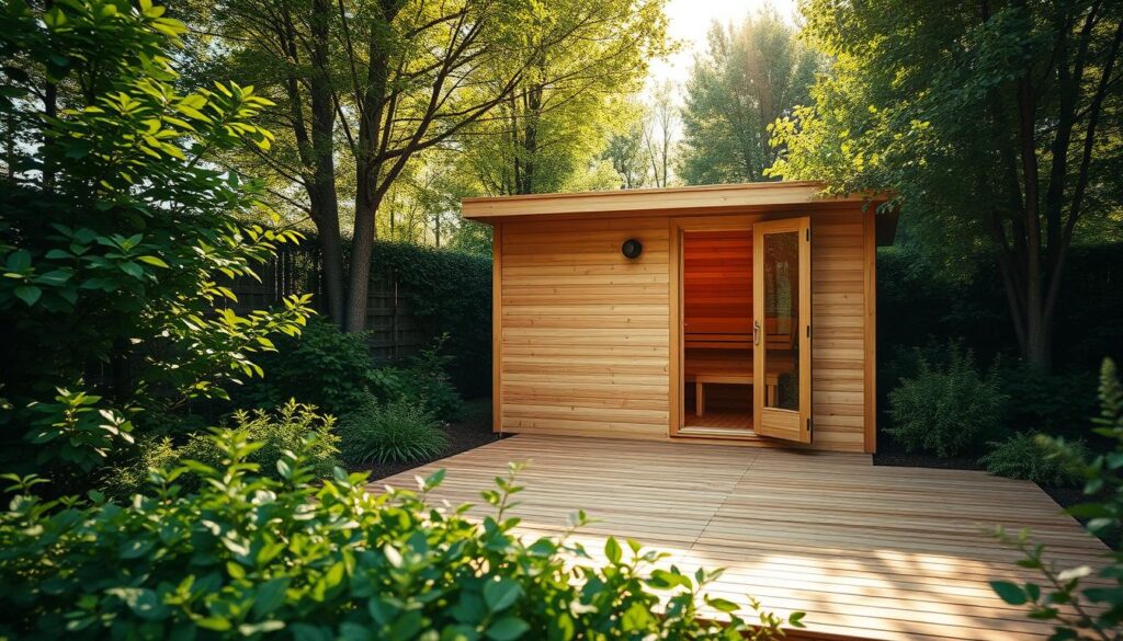 Montage einer Gartensauna Montage einer Gartensauna