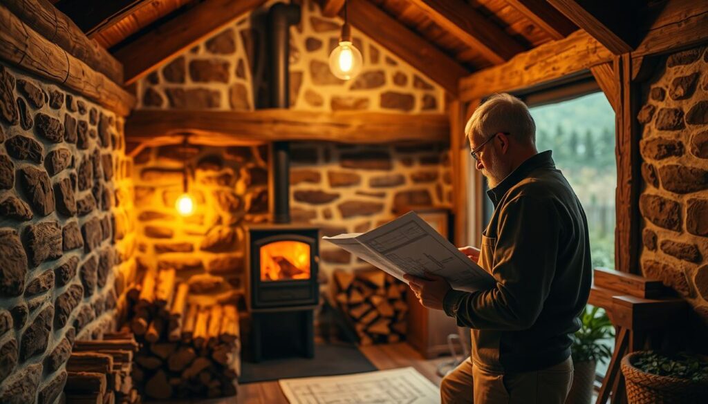 Planung eines Holzofens im Gartenhaus