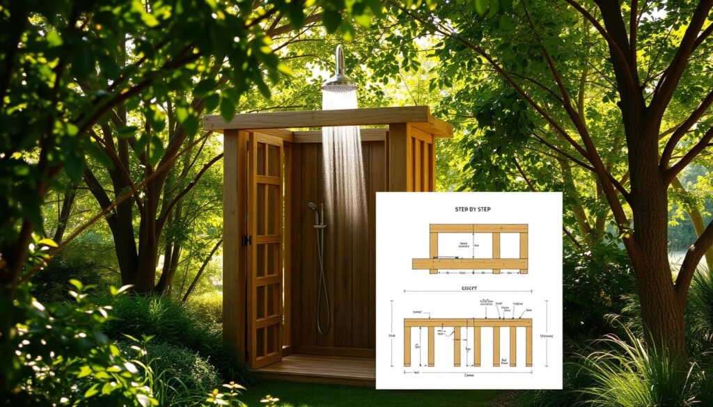 Schritt für Schritt Anleitung für die Gartendusche