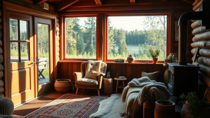 Finnische Gartenhaus-Einrichtung: Gemütlichkeit im Grünen