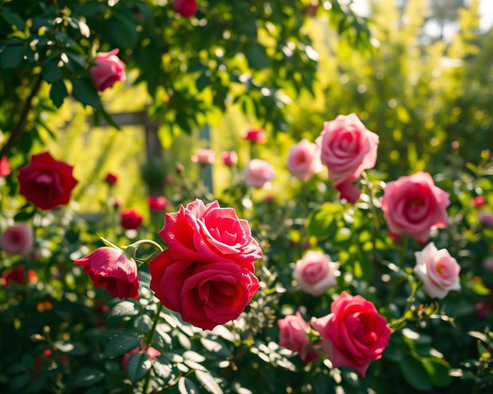 Blühende Rosen im Mai Blühende Rosen im Mai