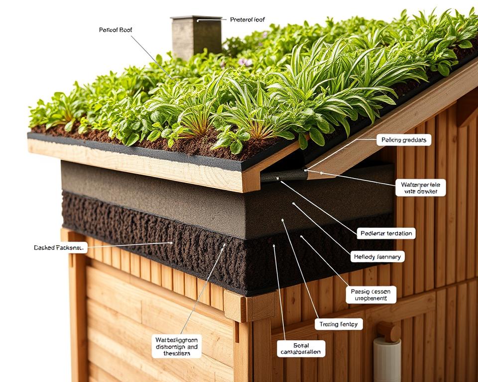 Schichtaufbau Dachbegrünung