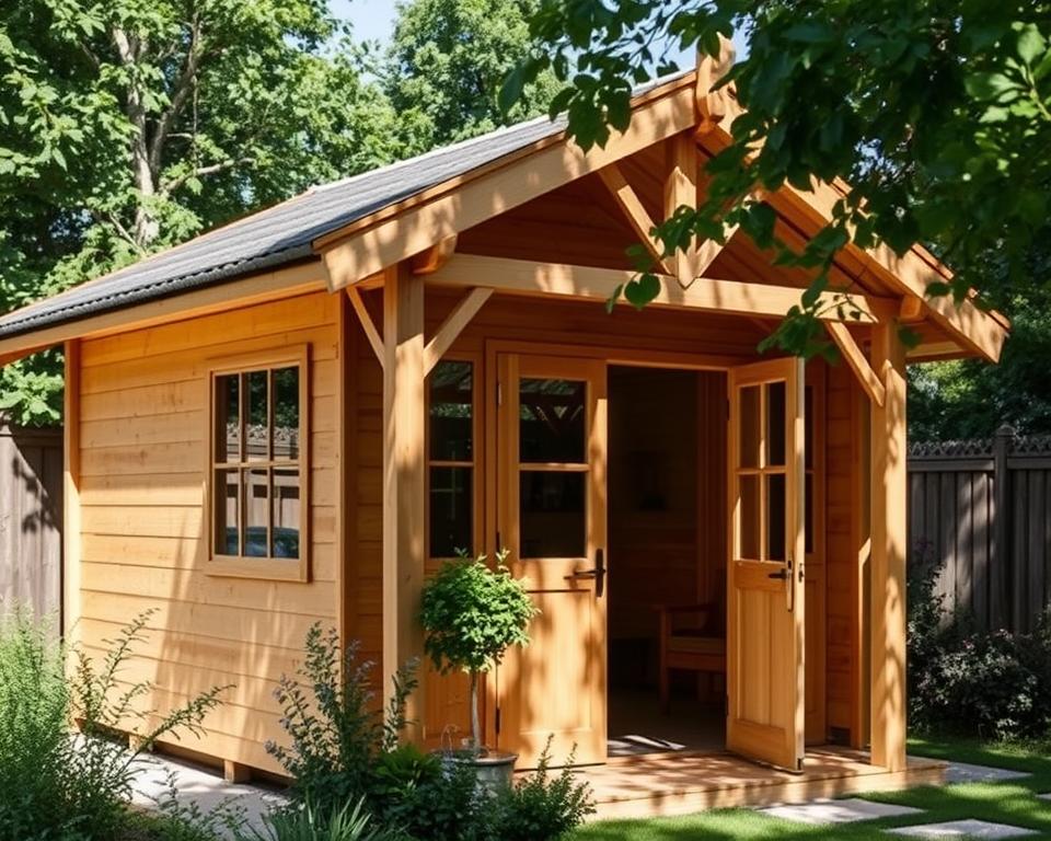 Holz-Gartenhaus Isolierung Holz-Gartenhaus Isolierung