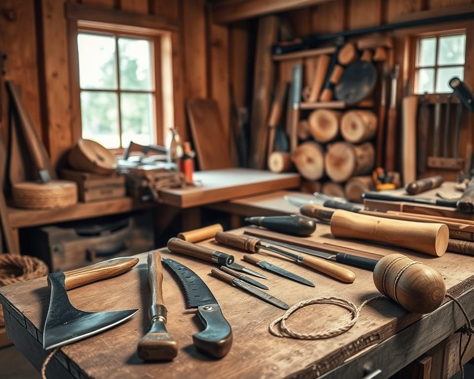 Werkzeuge für Finnhüttenbau